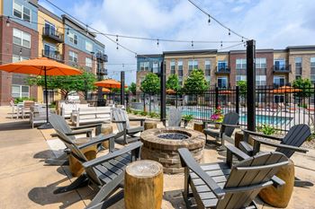 Courtyard firepit patio